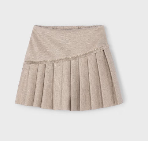 Mayoral Pleated and Fringed Skort Style 4909 - Mole